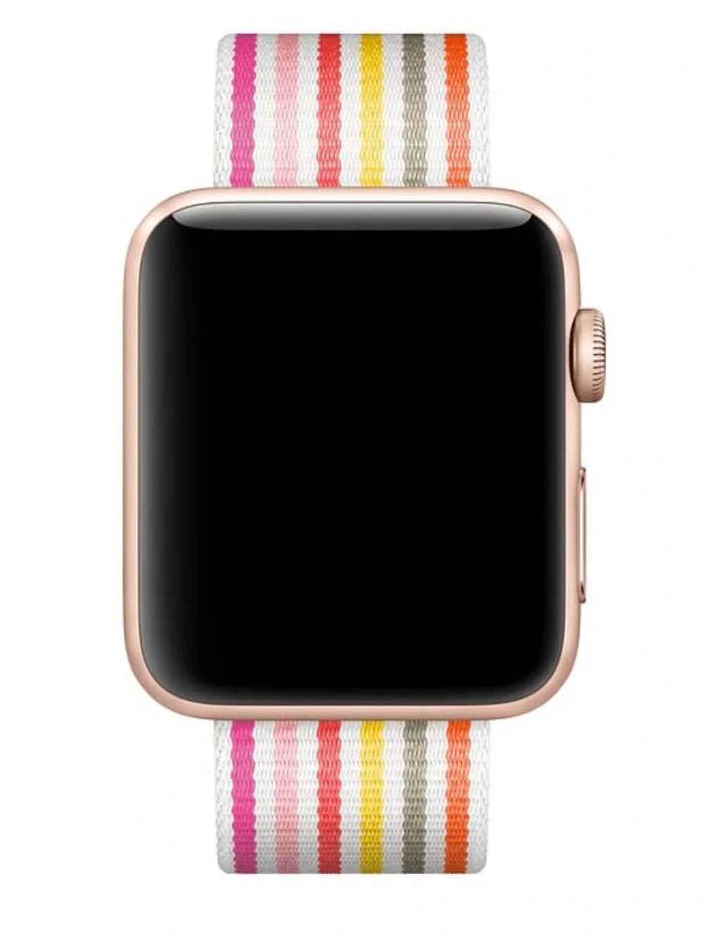 NWOB Apple Pink Stripe Woven Nylon Watch Band 42MM 44MM 45MM 49MM